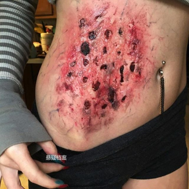 17岁女孩自学成才恐怖电影化妆,每个都很逼真