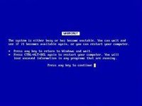 Windows 95 & 98 蓝屏界面