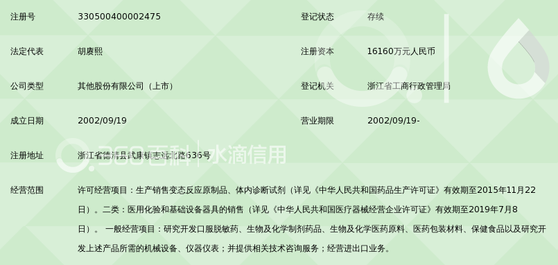 浙江我武生物科技股份有限公司