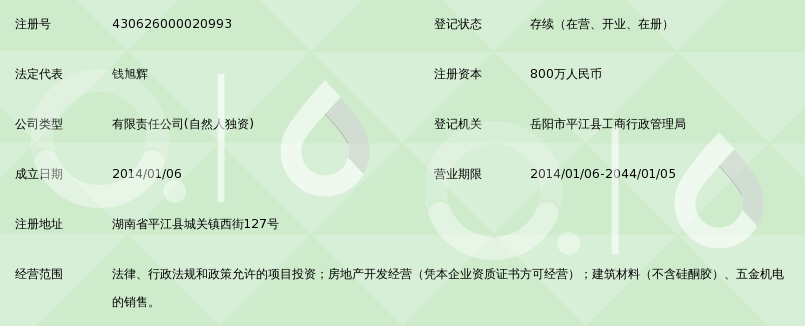 湖南省平江银佳置业投资有限公司_360百科