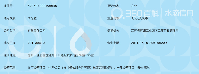 苏州工业园区韩园餐饮有限公司_360百科