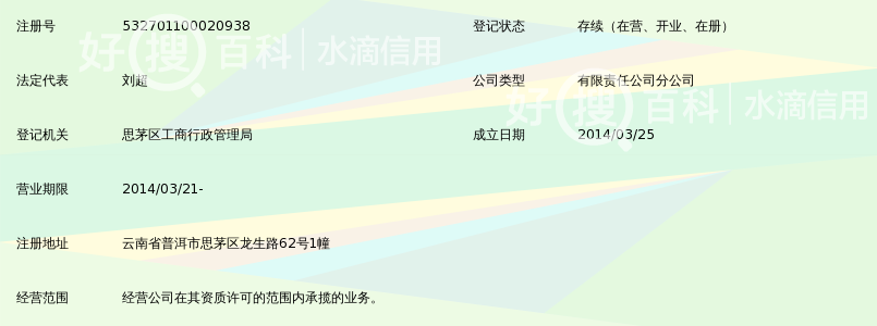 云南旺和招标咨询有限公司普洱分公司