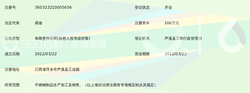 萍乡市玉女峰不锈钢制品有限公司_360百科