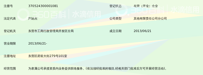 山东省水利水电建筑工程承包有限公司东营分公