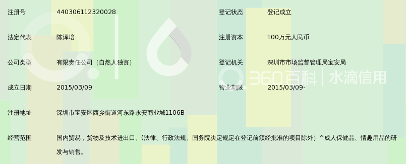 深圳市宜福源成人保健品有限公司_360百科