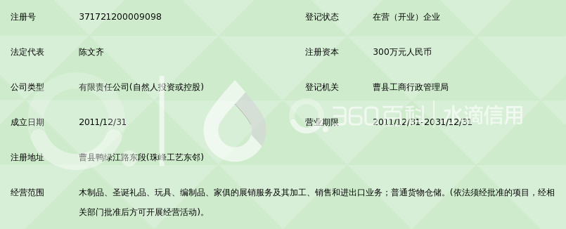 曹县木草柳制品展销有限公司_360百科