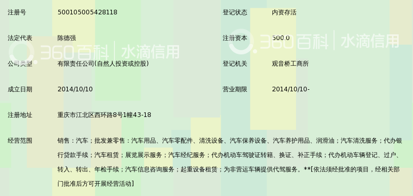 重庆凯创汽车销售服务有限公司_360百科