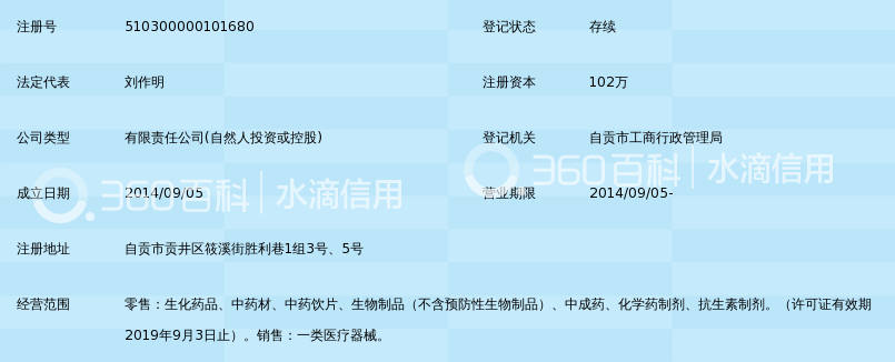 自贡市百家惠药房有限公司_360百科